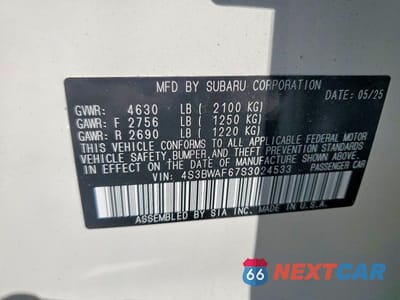 Zdjęcie 12 z 12 samochodu: 2025 SUBARU LEGACY PREMIUM VIN:4S3BWAF67S3024533 - miniatura