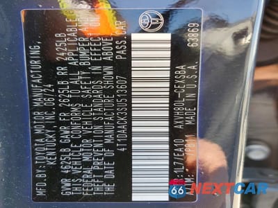 Zdjęcie 12 z 12 samochodu: 2025 TOYOTA CAMRY SE VIN:4T1DAACK3SU513607 - miniatura