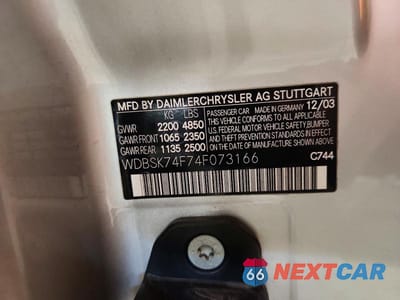 Zdjęcie 12 z 12 samochodu: 2004 MERCEDES-BENZ SL 55 AMG VIN:WDBSK74F74F073166 - miniatura