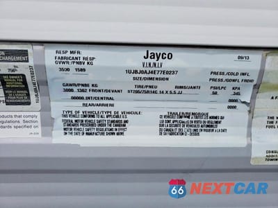 Zdjęcie 10 z 10 samochodu: 2014 JAYCO JAY FLIGHT CAMPER VIN:1UJBJ0AJ4E77E0237 - miniatura