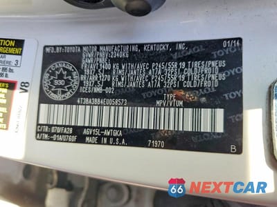 Zdjęcie 13 z 13 samochodu: 2014 TOYOTA VENZA LE VIN:4T3BA3BB4EU058573 - miniatura