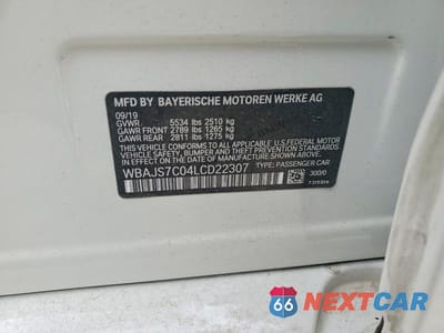 Zdjęcie 12 z 12 samochodu: 2020 BMW M550XI VIN:WBAJS7C04LCD22307 - miniatura