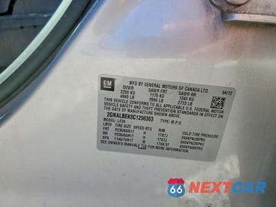 Zdjęcie 13 z 13 samochodu: 2012 CHEVROLET EQUINOX LS VIN:2GNALBEK8C1298363 - miniatura