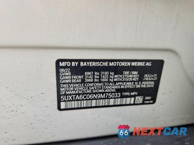 Zdjęcie 13 z 13 samochodu: 2022 BMW X5 XDRIVE45E VIN:5UXTA6C06N9M75033 - miniatura