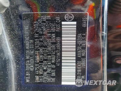 Zdjęcie 13 z 13 samochodu: 2020 TOYOTA CAMRY SE VIN:4T1G11AK7LU904499 - miniatura