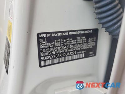 Zdjęcie 14 z 14 samochodu: 2017 BMW X3 VIN:5UXWX7C5XH0U42221 - miniatura
