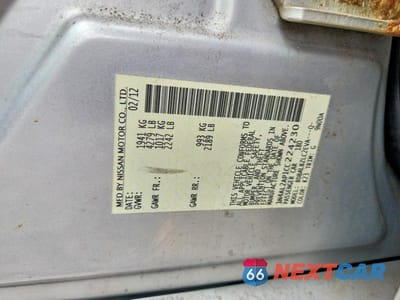 Zdjęcie 12 z 12 samochodu: 2012 NISSAN ALTIMA 2.5 VIN:1N4AL2AP1CC224230 - miniatura