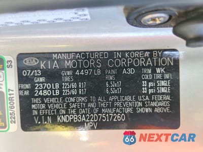 Zdjęcie 14 z 14 samochodu: 2013 KIA SPORTAGE LX VIN:KNDPB3A22D7517260 - miniatura