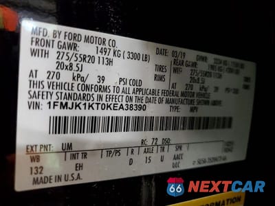 Zdjęcie 13 z 13 samochodu: 2019 FORD EXPEDITION MAX LIMITED VIN:1FMJK1KT0KEA38390 - miniatura