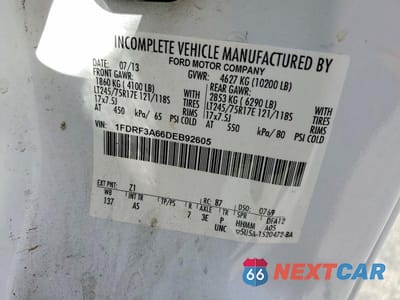 Zdjęcie 12 z 12 samochodu: 2013 FORD F350 SUPER DUTY VIN:1FDRF3A66DEB92605 - miniatura
