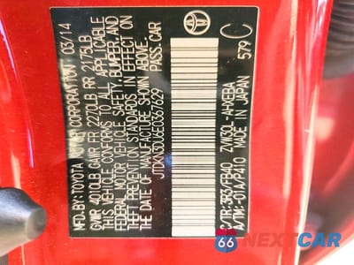 Zdjęcie 12 z 12 samochodu: 2014 TOYOTA PRIUS THREE VIN:JTDKN3DU6E0367629 - miniatura