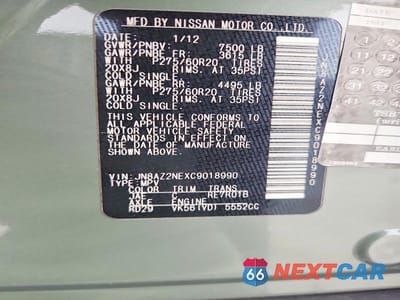 Zdjęcie 13 z 13 samochodu: 2012 INFINITI QX56 BASE VIN:JN8AZ2NEXC9018990 - miniatura