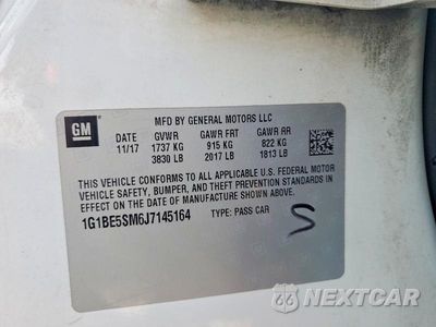 Zdjęcie 12 z 12 samochodu: 2018 CHEV CRUZE LT VIN:1G1BE5SM6J7145164 - miniatura