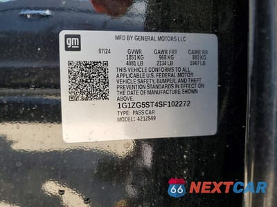 Zdjęcie 13 z 13 samochodu: 2025 CHEVROLET MALIBU RS VIN:1G1ZG5ST4SF102272 - miniatura