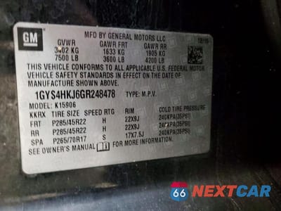 Zdjęcie 13 z 13 samochodu: 2016 CADILLAC ESCALADE ESV LUXURY VIN:1GYS4HKJ6GR248478 - miniatura