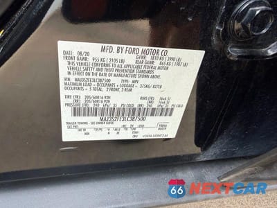Zdjęcie 10 z 13 samochodu: 2020 FORD ECOSPORT S VIN:MAJ3S2FE3LC387500 - miniatura