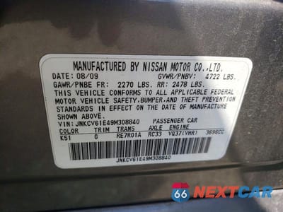 Zdjęcie 12 z 12 samochodu: 2009 INFINITI G37 SEDAN BASE VIN:JNKCV61E49M308840 - miniatura