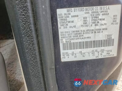 Zdjęcie 12 z 12 samochodu: 2001 FORD F250 SUPER DUTY VIN:1FTNX21S91EA21995 - miniatura