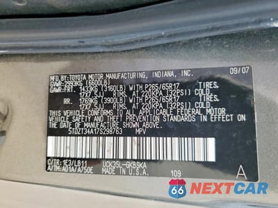 Zdjęcie 13 z 13 samochodu: 2007 TOYOTA SEQUOIA VIN:5TDZT34A17S298763 - miniatura