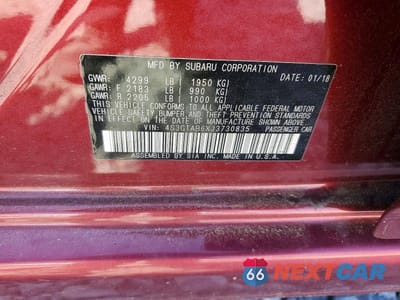 Zdjęcie 13 z 13 samochodu: 2018 SUBARU IMPREZA PREMIUM VIN:4S3GTAB6XJ3730835 - miniatura