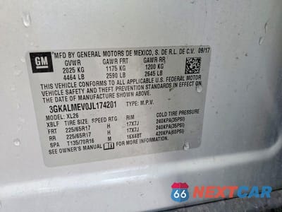Zdjęcie 13 z 13 samochodu: 2018 GMC TERRAIN SLE VIN:3GKALMEV0JL174201 - miniatura