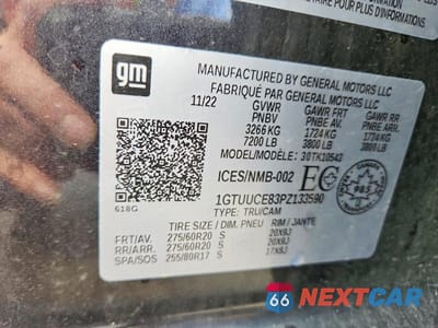 Zdjęcie 12 z 12 samochodu: 2023 GMC SIERRA K1500 ELEVATION VIN:1GTUUCE83PZ133590 - miniatura