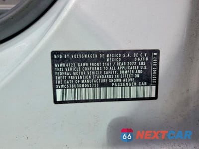 Zdjęcie 12 z 12 samochodu: 2019 VOLKSWAGEN JETTA S VIN:3VWC57BU3KM053733 - miniatura