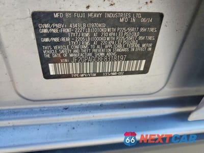 Zdjęcie 13 z 13 samochodu: 2014 SUBARU XV CROSSTREK 2.0 LIMITED VIN:JF2GPAGC8E8318197 - miniatura