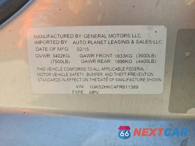 Zdjęcie 12 z 12 samochodu: 2015 GMC YUKON XL K1500 SLT VIN:1GKS2HKC4FR611389 - miniatura