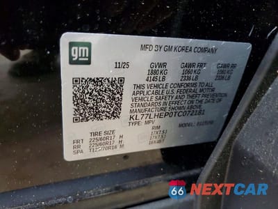 Zdjęcie 13 z 13 samochodu: 2026 CHEVROLET TRAX 1LT VIN:KL77LHEP0TC072181 - miniatura
