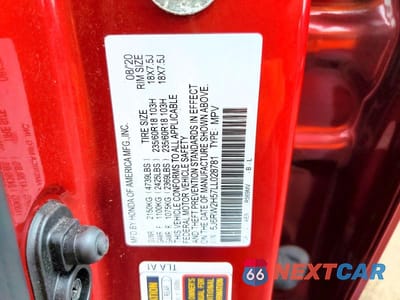 Zdjęcie 13 z 13 samochodu: 2020 HONDA CR-V EX VIN:5J6RW2H57LL028781 - miniatura