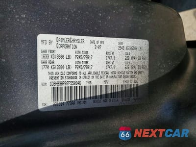 Zdjęcie 14 z 14 samochodu: 2007 DODGE DURANGO SXT VIN:1D8HB38P07F550646 - miniatura