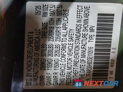 Zdjęcie 13 z 13 samochodu: 2025 HONDA CR-V SPORT-L VIN:7FARS6H83SE110516 - miniatura