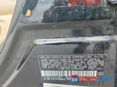 Zdjęcie 12 z 12 samochodu: 2012 LEXUS ES 350 VIN:JTHBK1EG1C2490468 - miniatura