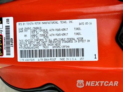 Zdjęcie 13 z 13 samochodu: 2016 TOYOTA TACOMA TRD SPORT VIN:5TFSZ5AN8GX032993 - miniatura