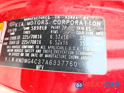 Zdjęcie 14 z 14 samochodu: 2010 KIA SEDONA LX VIN:KNDMG4C37A6337760 - miniatura