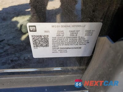 Zdjęcie 13 z 13 samochodu: 2022 CHEVROLET BOLT EUV PREMIER VIN:1G1FZ6S08N4104938 - miniatura