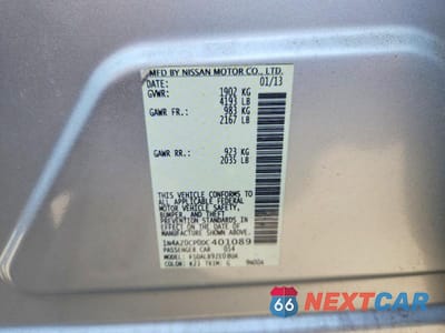 Zdjęcie 12 z 12 samochodu: 2013 NISS LEAF VIN:1N4AZ0CP0DC401089 - miniatura