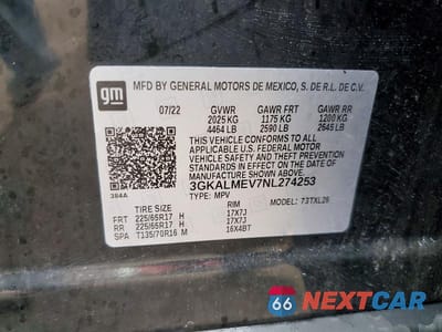 Zdjęcie 13 z 13 samochodu: 2022 GMC TERRAIN SLE VIN:3GKALMEV7NL274253 - miniatura