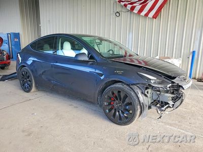 Czwarte zdjęcie samochodu z boku: 2022 TESLA MODEL Y VIN:7SAYGDEF2NF462588 - miniatura
