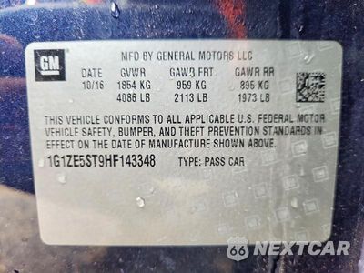Zdjęcie 12 z 12 samochodu: 2017 CHEVROLET MALIBU LT VIN:1G1ZE5ST9HF143348 - miniatura