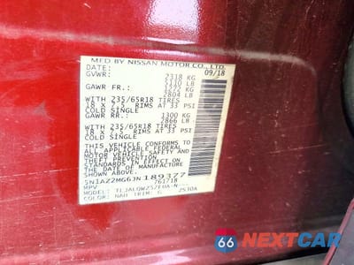 Zdjęcie 13 z 13 samochodu: 2018 NISSAN MURANO SV VIN:5N1AZ2MG6JN189377 - miniatura