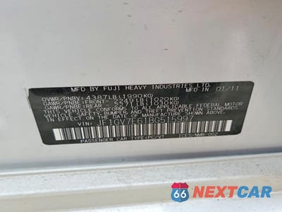 Zdjęcie 12 z 12 samochodu: 2011 SUBARU IMPREZA WRX VIN:JF1GV7E61BG515997 - miniatura