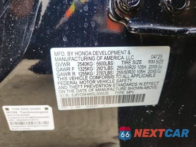 Zdjęcie 13 z 13 samochodu: 2025 ACURA MDX TECHNOLOGY VIN:5J8YD9H44SL006535 - miniatura
