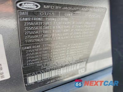 Zdjęcie 13 z 13 samochodu: 2018 LAND ROVER RANGE ROVER SPORT HSE VIN:SALWR2RK7JA400738 - miniatura