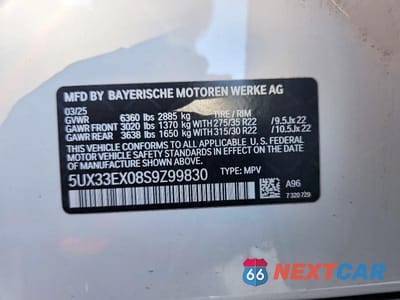 Zdjęcie 13 z 13 samochodu: 2025 BMW X6 XDRIVE40I VIN:5UX33EX08S9Z99830 - miniatura