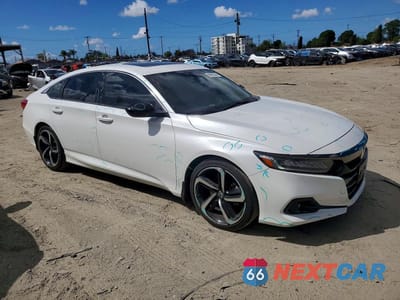 Czwarte zdjęcie samochodu z boku: 2021 HONDA ACCORD SPORT VIN:1HGCV2F35MA016112 - miniatura