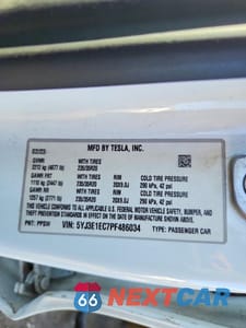 Zdjęcie 12 z 12 samochodu: 2023 TESLA MODEL 3 VIN:5YJ3E1EC7PF486034 - miniatura