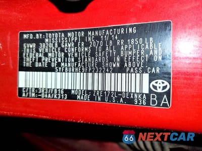 Zdjęcie 13 z 13 samochodu: 2015 TOYOTA COROLLA LE VIN:5YFBURHE9FP232242 - miniatura