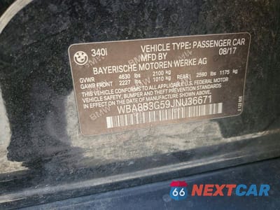 Zdjęcie 12 z 12 samochodu: 2018 BMW 340 I VIN:WBA8B3G59JNU36671 - miniatura